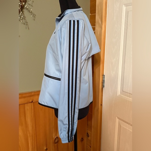 Adidas Windbreaker Track Jacket Light Blue Size Small - Picture 6 of 15